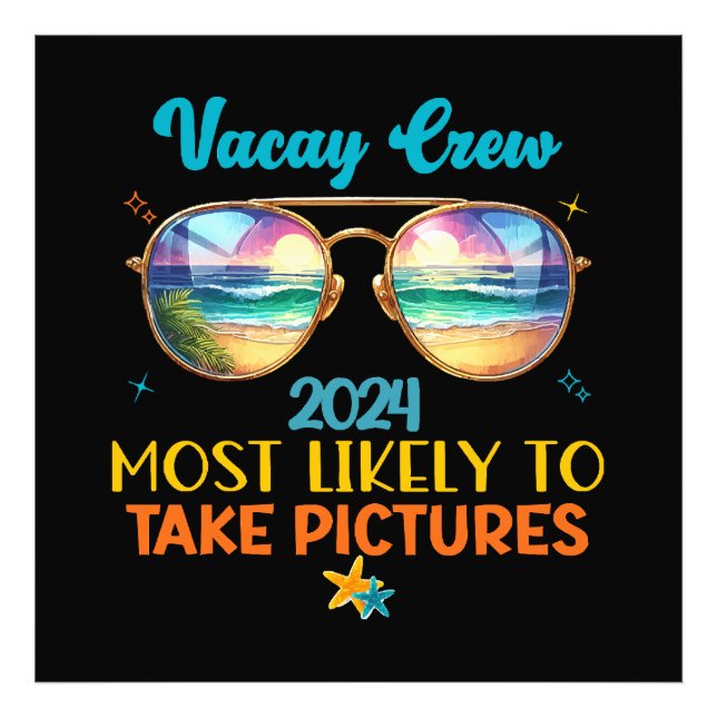 Vacay crew 2024 photo print (Front)