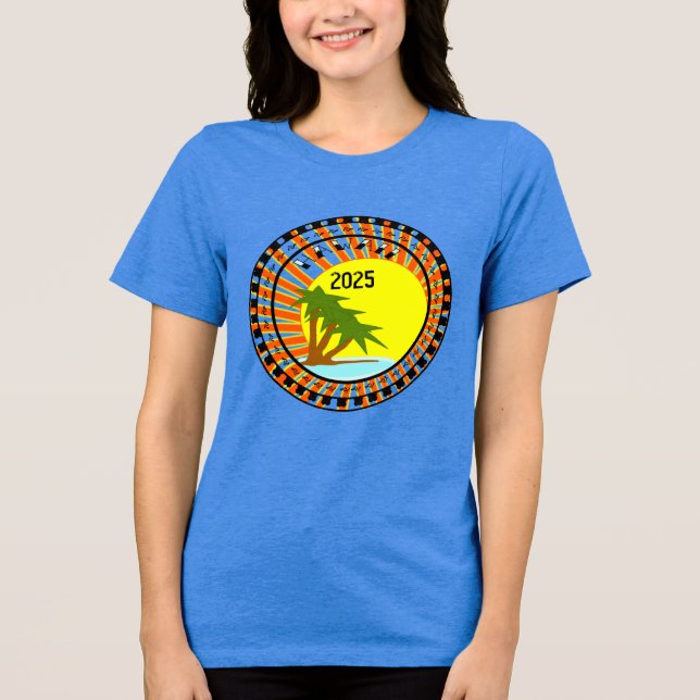Vacay Hawaii Destination with Year Tri-Blend Shirt (Front)
