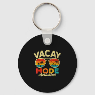 Vacay mode activated tropical beach summer key ring