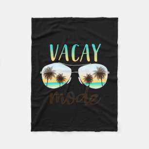 Vacay mode cute vacation summer cruise getaway fleece blanket