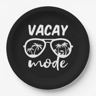 Vacay Mode II - Family Vacation Paper Plate