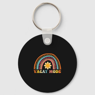 Vacay mode retro holiday summer for men and women key ring