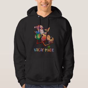 Vacay Mode Santa Claus Christmas In July Hawaiian Hoodie