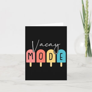 Vacay Mode Summer Family Vacation Beach Cruise Mat Card