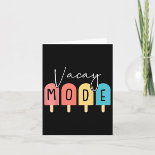 Vacay Mode Summer Family Vacation Beach Cruise Mat Card