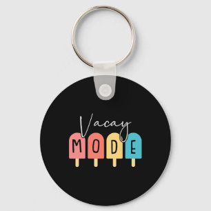 Vacay Mode Summer Family Vacation Beach Cruise Mat Key Ring