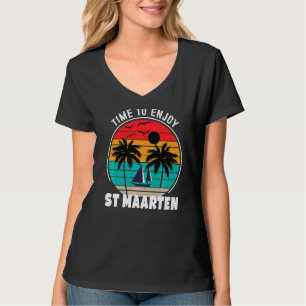 Vacay Mode Time To Enjoy St Maarten Retro T-Shirt