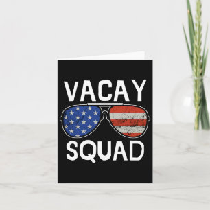 Vacay Squad Summer Vacation Family Friends Trip Ma Card
