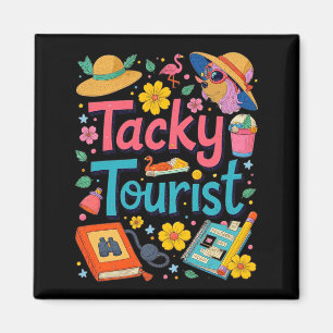 Vacay Tacky Tourist Outfit Wacky Cruise Costume Magnet