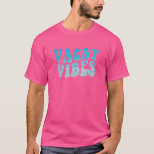 Vacay Vibes 80s Retro Vacation Summer Travel Trip  T-Shirt
