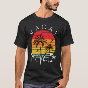 Vacay Vibes Sunset And Palm Trees Men's T-Shirt