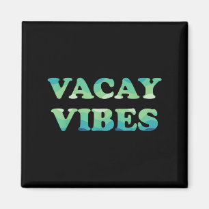 Vacay Vibes Tropical Beach Family Vacation Summer  Magnet