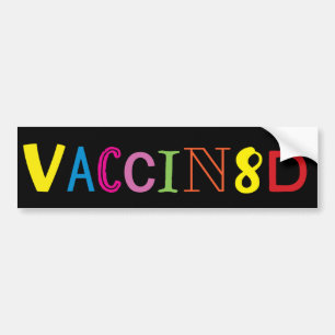 VACCIN8D (Neon Multicolor/Black) Bumper Sticker