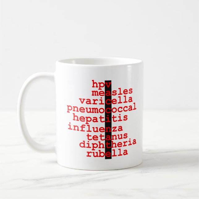 Vaccinate drinkware coffee mug (Left)
