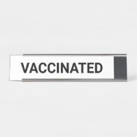 Vaccinated, black white customisable