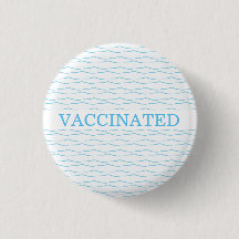 VACCINATED blue and white waves printed