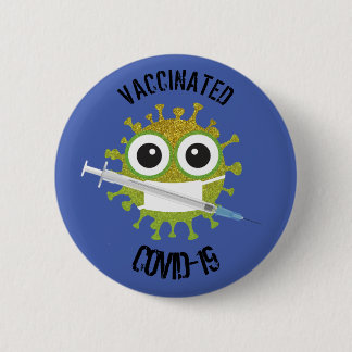 Vaccinated COVID-19 6 Cm Round Badge