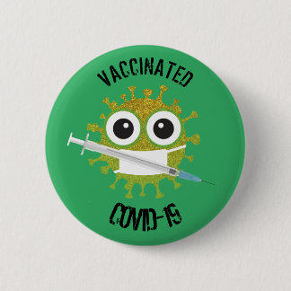 Vaccinated COVID-19 6 Cm Round Badge