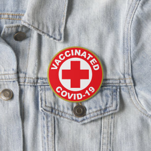 Vaccinated Covid-19 button