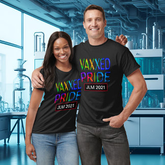 Vaccinated Fully Vaxxed Pride Monogram Year 2021 T-Shirt