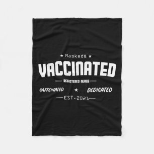 Vaccinated Funny Humor Graphic Quote Registered Nu Fleece Blanket