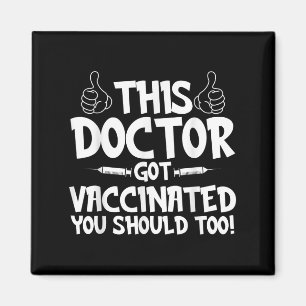Vaccinated Funny Humour Graphic Joke Quote Vaccina Magnet