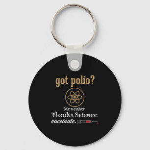 Vaccinated Funny Humour Graphic Quote Science Poli Key Ring