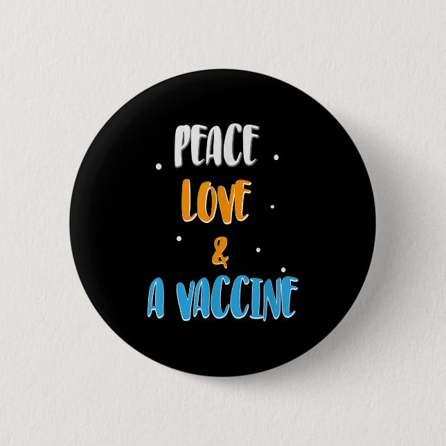 Vaccinated Funny Humour Joke Graphic Quote Peace L 6 Cm Round Badge (Front)