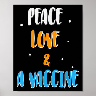 Vaccinated Funny Humour Joke Graphic Quote Peace L Poster