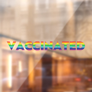 Vaccinated rainbow colours lgbt gay pride