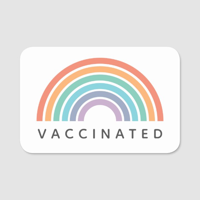 Vaccinated Rainbow | Covid Coronavirus Badge (Front)