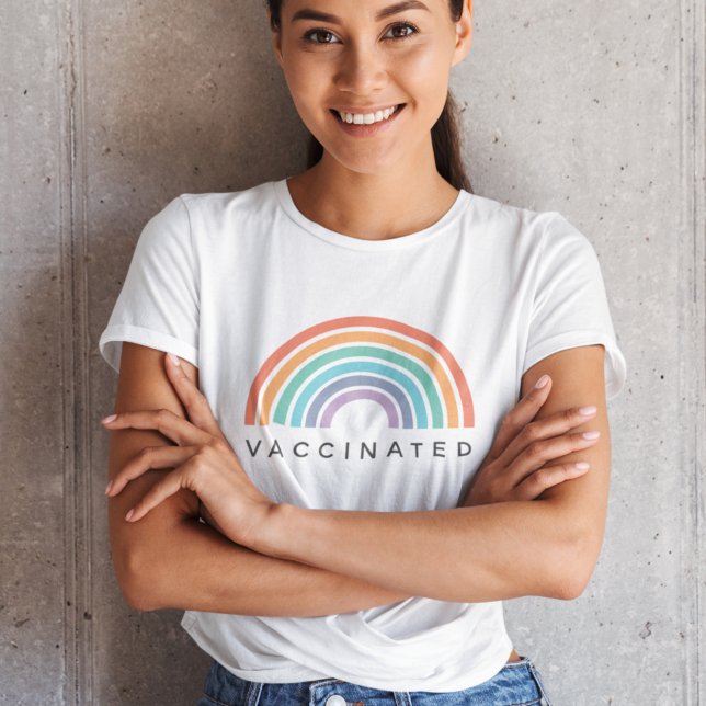 Vaccinated Rainbow | Covid Coronavirus Vaccine Tri-Blend Shirt (Creator Uploaded)