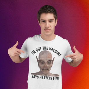 VACCINATED ZOMBIE HORROR ANTI-VAX T-SHIRTS