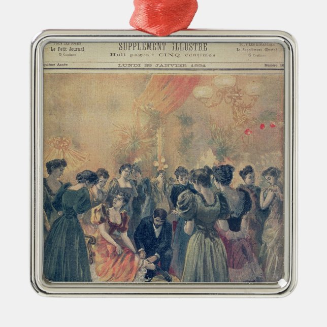 Vaccination at an Evening Reception Metal Tree Decoration (Front)