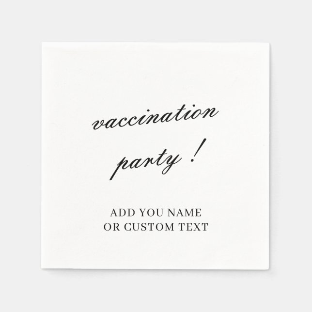 Vaccination Celebration Minimalist Design Napkin (Front)