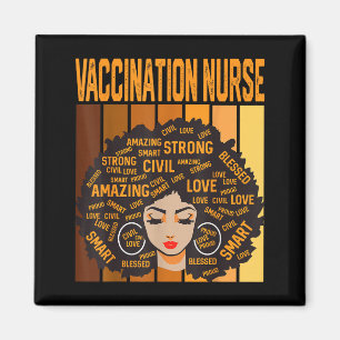 Vaccination Nurse Powerful Black History Month Bla Magnet