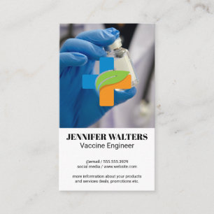 Vaccine Medicine Healthcare Logo Business Card