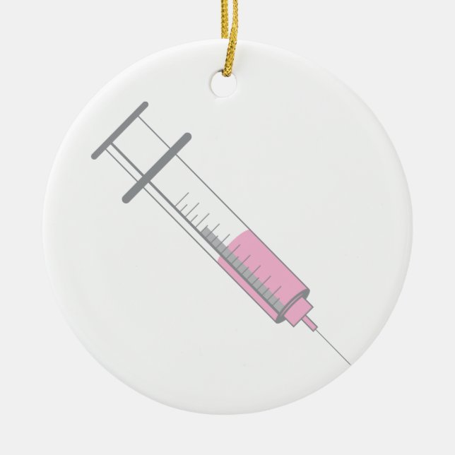 Vaccine Needle Ceramic Tree Decoration (Front)