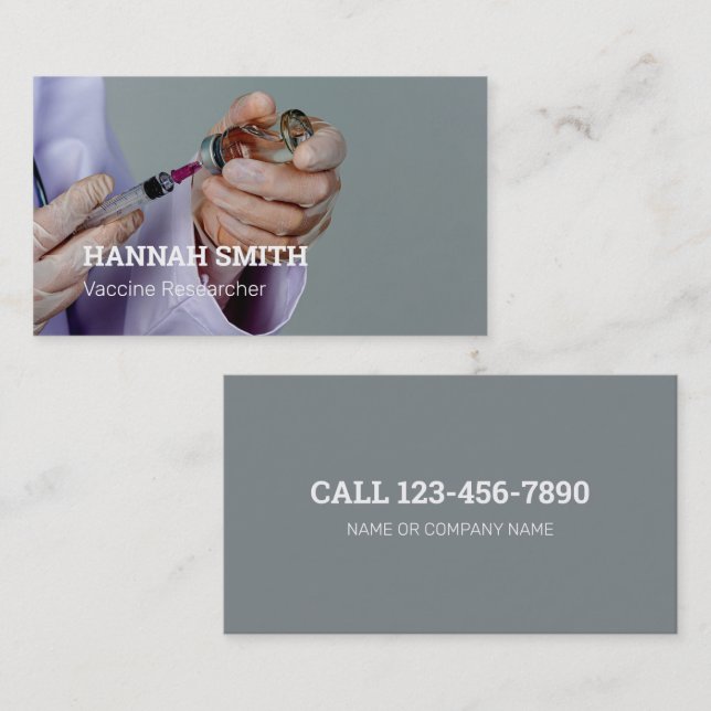 Vaccine Researcher Business Card (Front/Back)