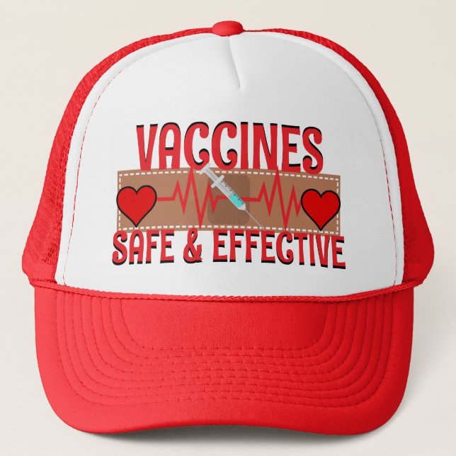 Vaccines Safe and Effective Trucker Hat (Front)
