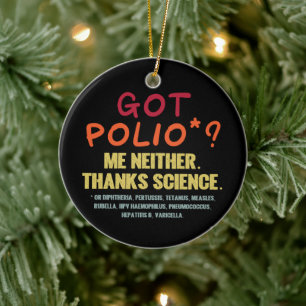 Vaccines Work Thanks Science Epidemiology Student Ceramic Tree Decoration