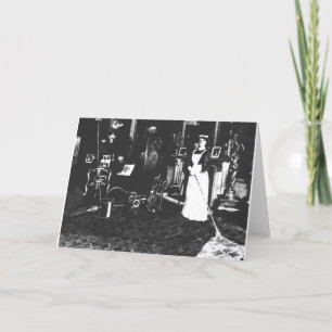 Vacuum Cleaner at Work Card