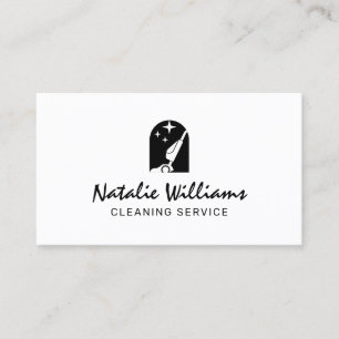 Vacuum cleaner logo cleaning Business Card