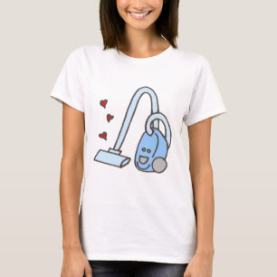Vacuum Cleaner with Hearts T-Shirt