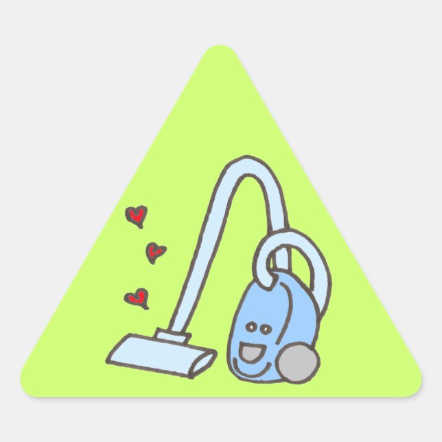 Vacuum Cleaner with Hearts Triangle Sticker (Front)