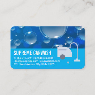 Vacuum Logo Maid Cleaner Services Business Card