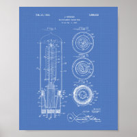 Vacuum Tube 1928 Patent Art Blueprint