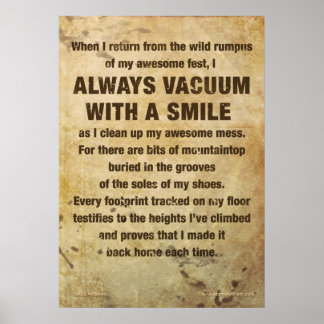 "VACUUM W/ SMILE" Awesome Poster (GRATITUDE)