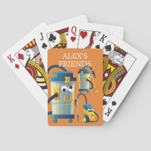 Vacuum with Googly Eyes Personalised Playing Cards