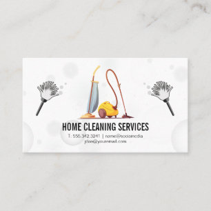 Vacuums and Dusters Bubbles Business Card